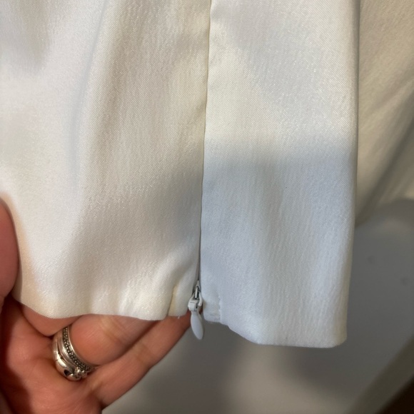 NWT Vintage Victor Costa White Black Evening Blouse Bow Size 8 Formal - Picture 9 of 10